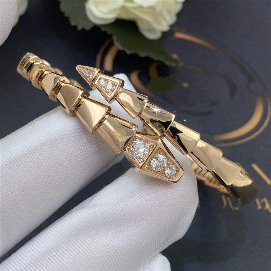 [Basjewels]SERPENTI BRACELET DIAMONDS PINK GOLD