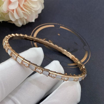 [Basjewels]SERPENTI BRACELET PINK GOLD MOP DIAMOND