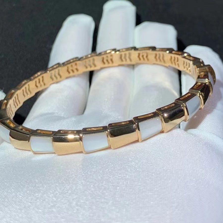 [Basjewels]SERPENTI BRACELET PINK GOLD MOP