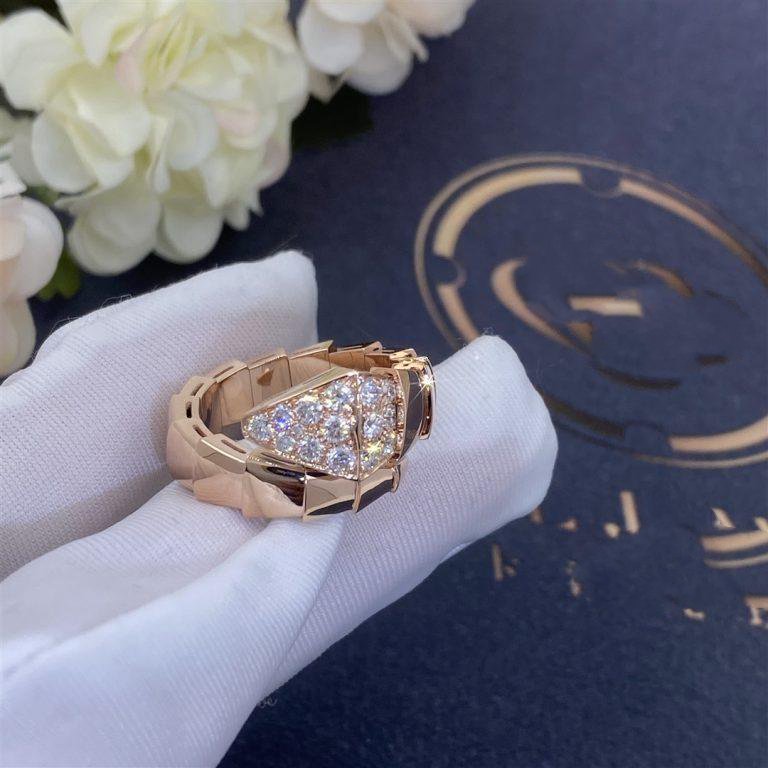 [Basjewels]SERPENTI RING PINK GOLD DIAMOND