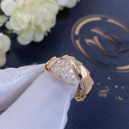 [Basjewels]SERPENTI RING PINK GOLD DIAMOND