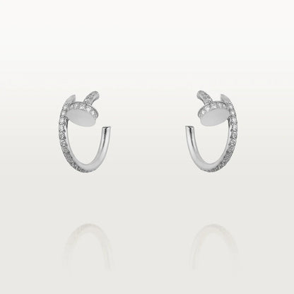 [Basjewels]JUSTE EARRINGS 12.75MM SILVER DIAMOND