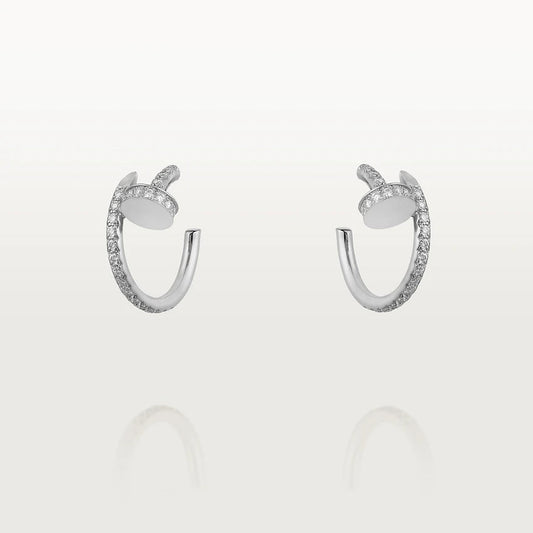 [Basjewels]JUSTE EARRINGS 12.75MM SILVER DIAMOND