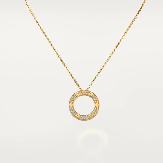 [Basjewels]LOVE NECKLACE ADJUSTABLE ROSE GOLD