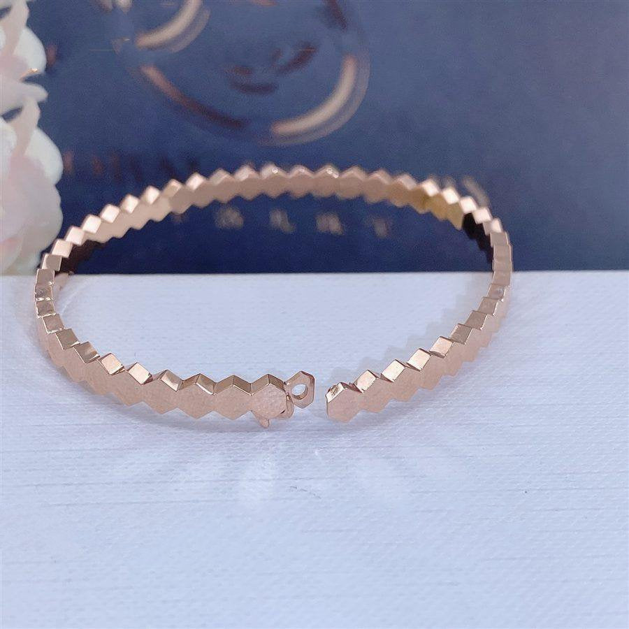 [Basjewels]BEE LOVE PINK GOLD BRACELET