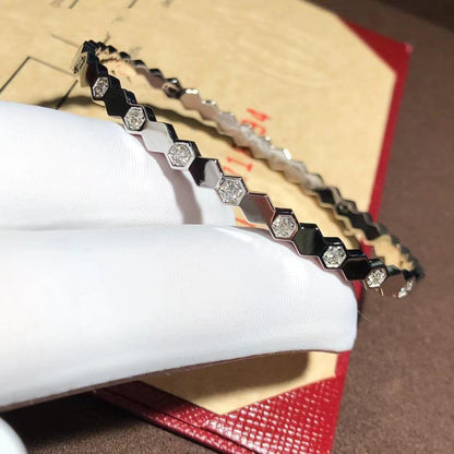 [baslovejewels]BEE LOVE SILVER DIAMOND BRACELET