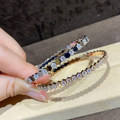 [baslovejewels]BEE LOVE GOLD BRACELET FULL DIAMOND