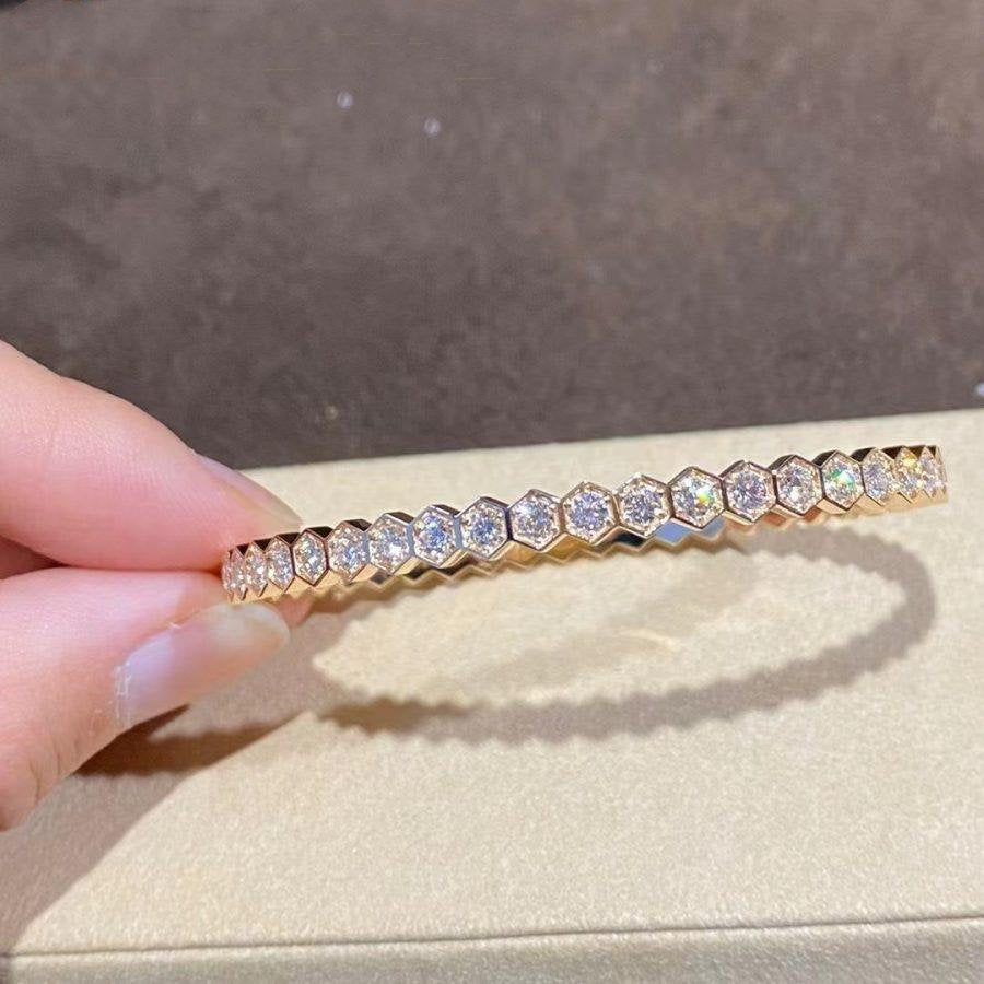 [Basjewels]BEE LOVE GOLD BRACELET FULL DIAMOND