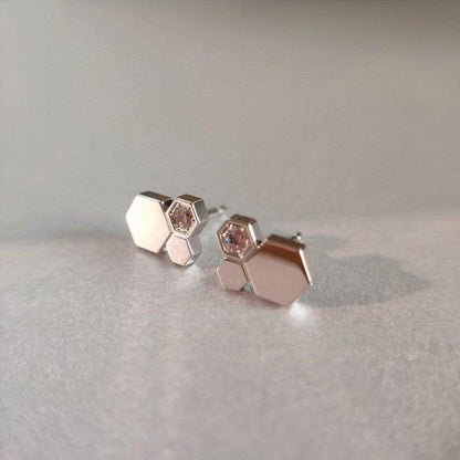 [baslovejewels]BEE LOVE SILVER DIAMOND EARRINGS