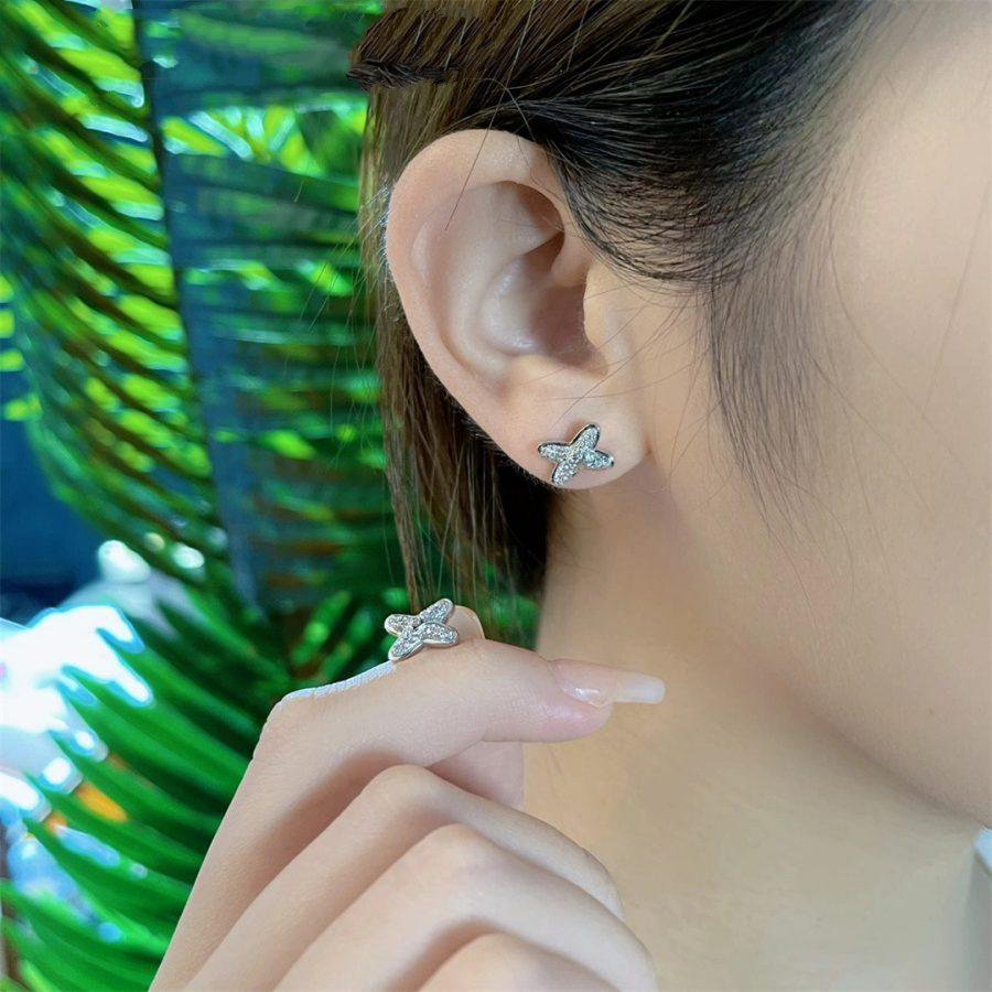 [baslovejewels]JEUX DE SILVER DIAMOND EARRINGS