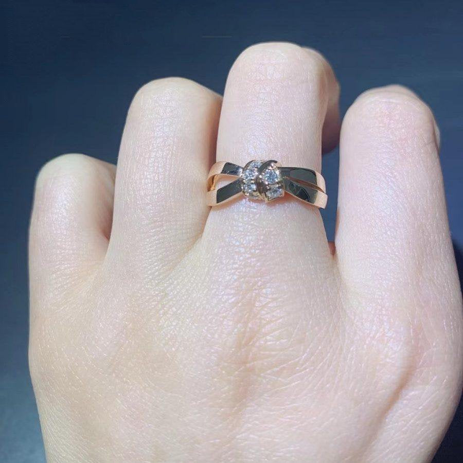 [baslovejewels]LIENS RING PINK GOLD DIAMOND