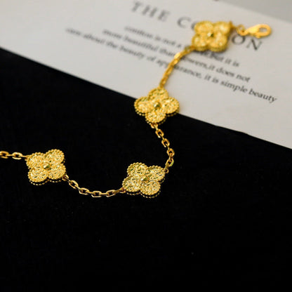 [baslovejewels]CLOVER 5 MOTIFS BRONZING BRACELET