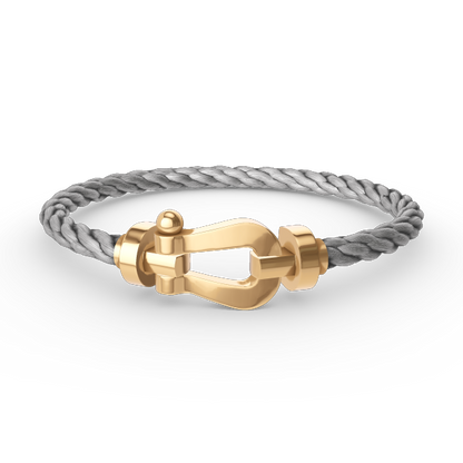 [Basjewels]FORCE LARGE HORSESHOE NO DIAMOND BRACELET GOLD