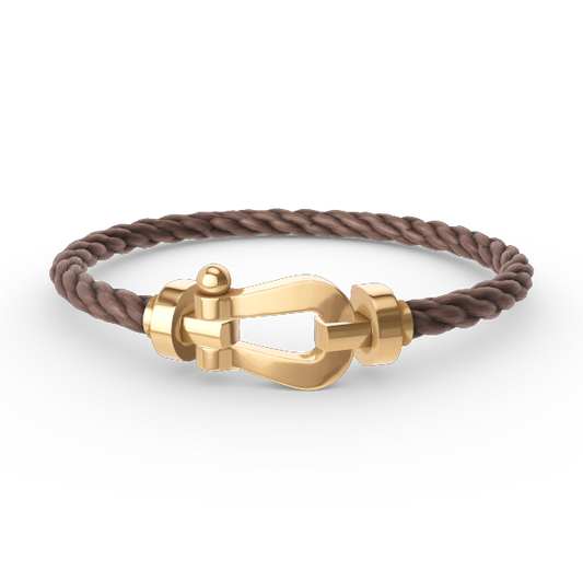 [Basjewels]FORCE LARGE HORSESHOE NO DIAMOND BRACELET GOLD