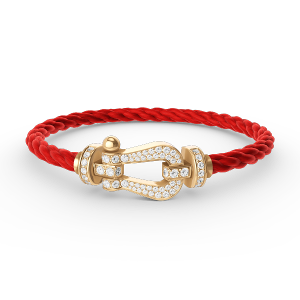 [Basjewels]FORCE LARGE HORSESHOE FULL DIAMOND BRACELET GOLD