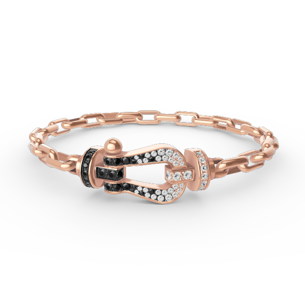 [Basjewels]FORCE LARGE HORSESHOE CLASP  METAL BRACELET