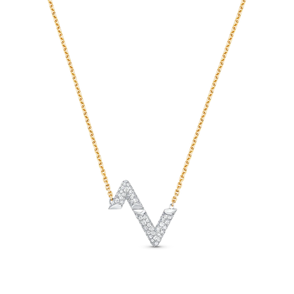 [Basjewels]VOLT SILVER DIAMOND PEDANT NECKLACE