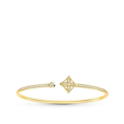 [baslovejewels]IDYLLE GOLD OPEN BRACELET DIAMOND PAVED