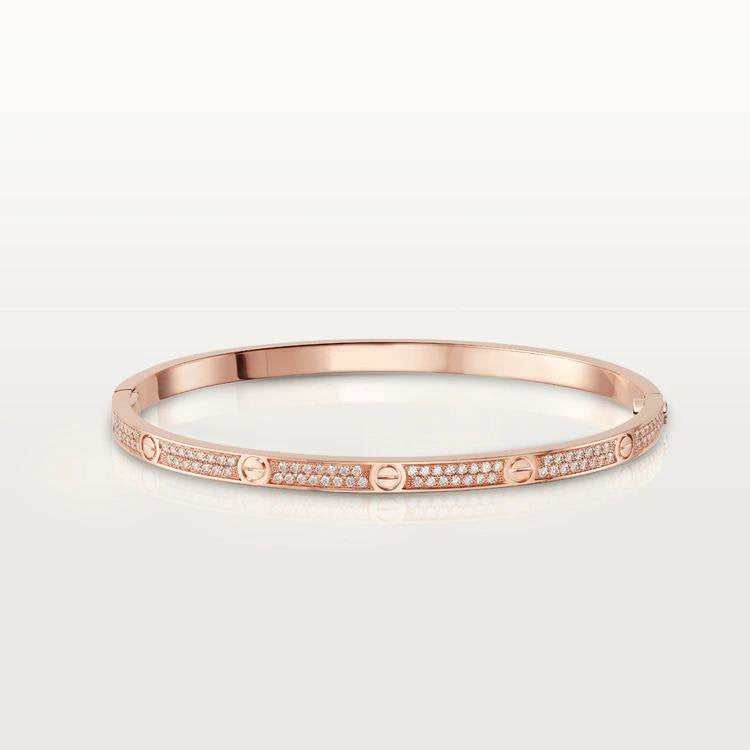 [Basjewels]LOVE BRACELET 3.65MM DIAMOND-PAVED