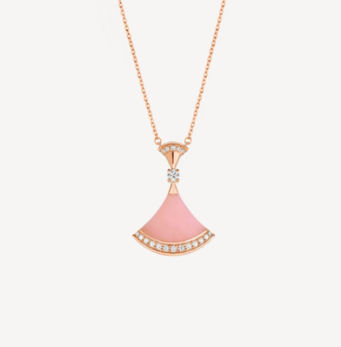 [Basjewels]DREAM NECKLACE PINK OPAL