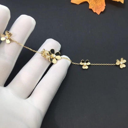 [Basjewels]FRIVOLE GOLD 5 FLOWERS BRACELET