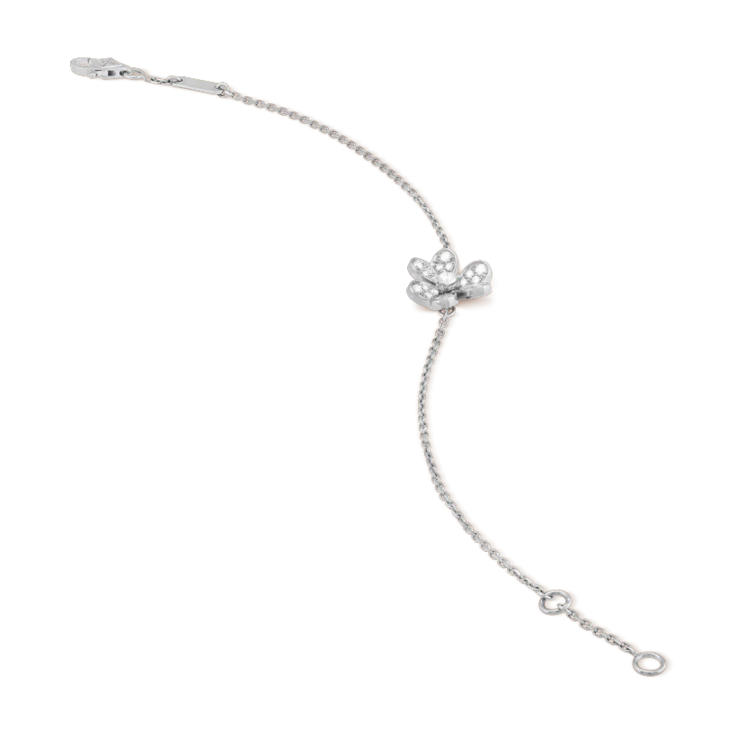 [Basjewels]FRIVOLE SILVER FLOWER DIAMOND BRACELET