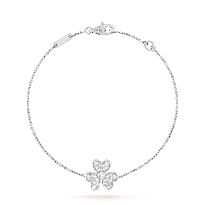 [Basjewels]FRIVOLE SILVER FLOWER DIAMOND BRACELET