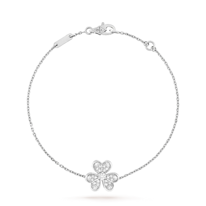 [Basjewels]FRIVOLE SILVER FLOWER DIAMOND BRACELET