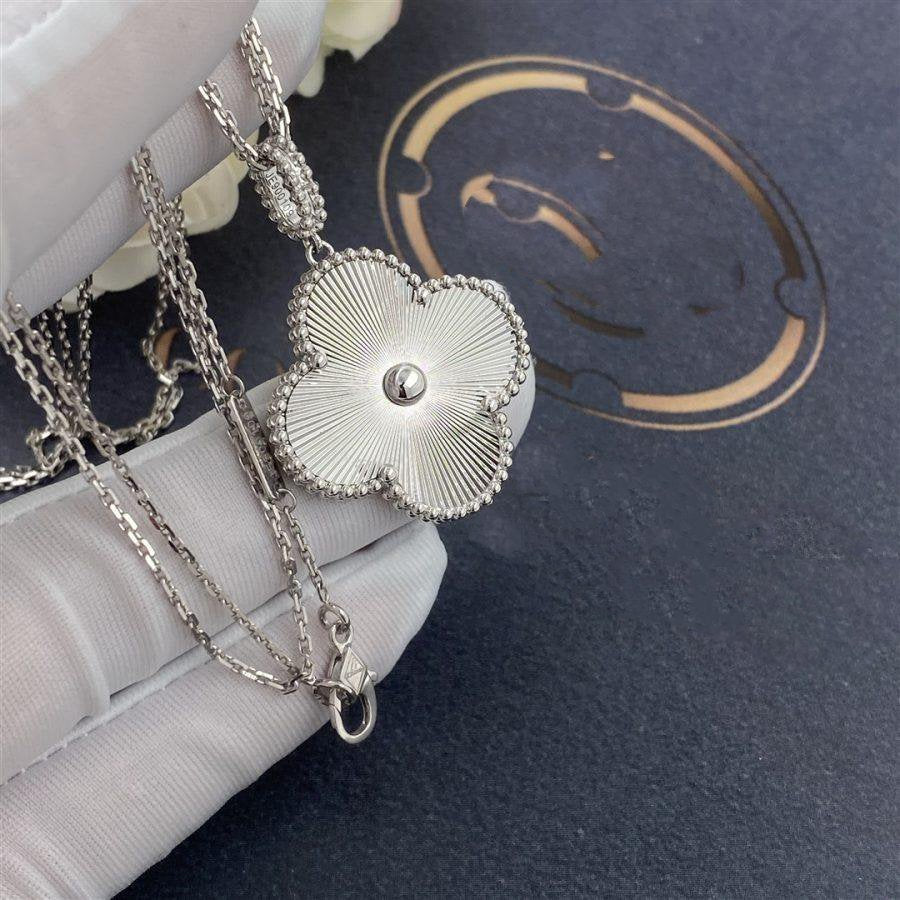 [Basjewels]CLOVER 25MM SILVER BIG CLOVER NECKLACE