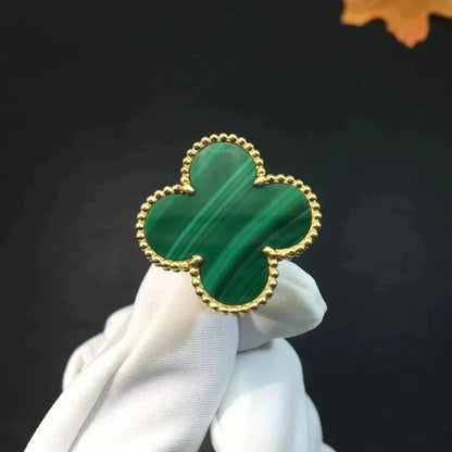 [Basjewels]CLOVER MALACHITE RING