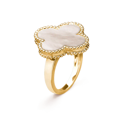 [Basjewels]CLOVER WHITE MOP RING