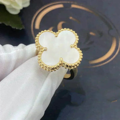 [Basjewels]CLOVER WHITE MOP RING