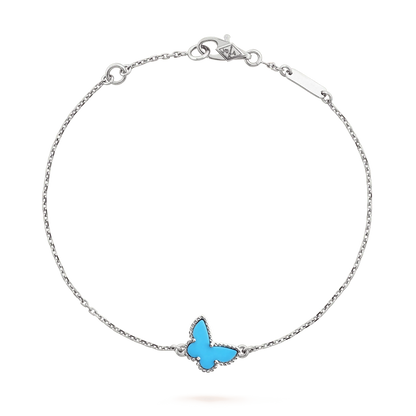 [Basjewels]BUTTERFLY TURQUOISE BUTTERFLY BRACELET SILVER