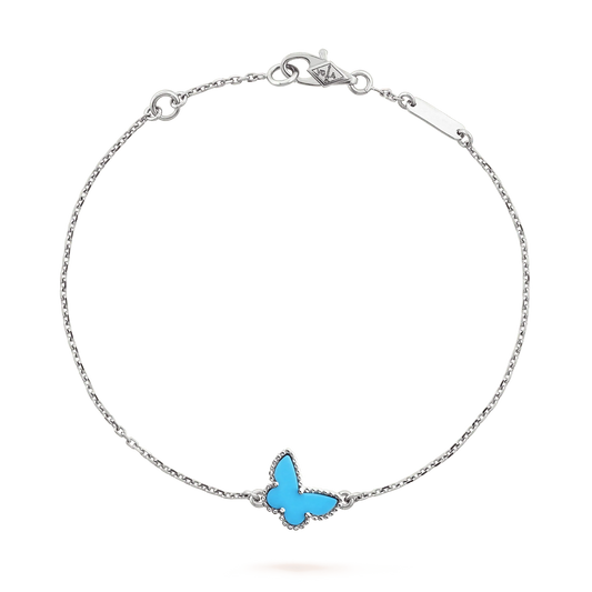 [Basjewels]BUTTERFLY TURQUOISE BUTTERFLY BRACELET SILVER