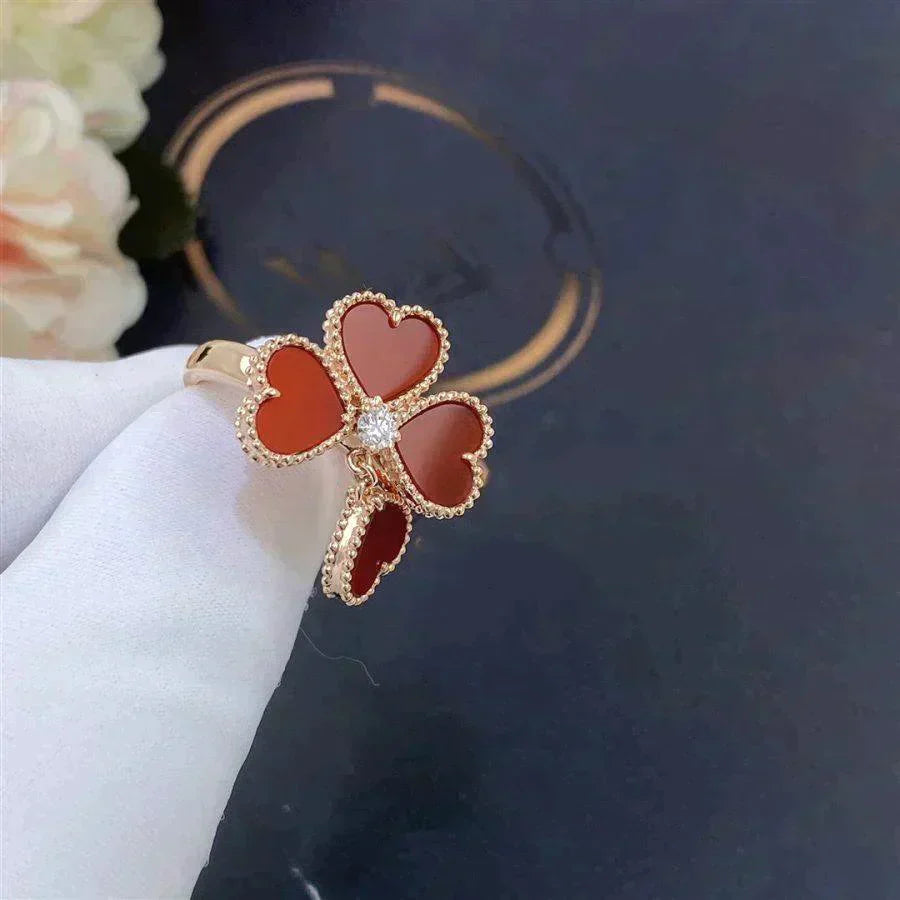 [Basjewels]SWEET CLOVER CARNELIAN RING