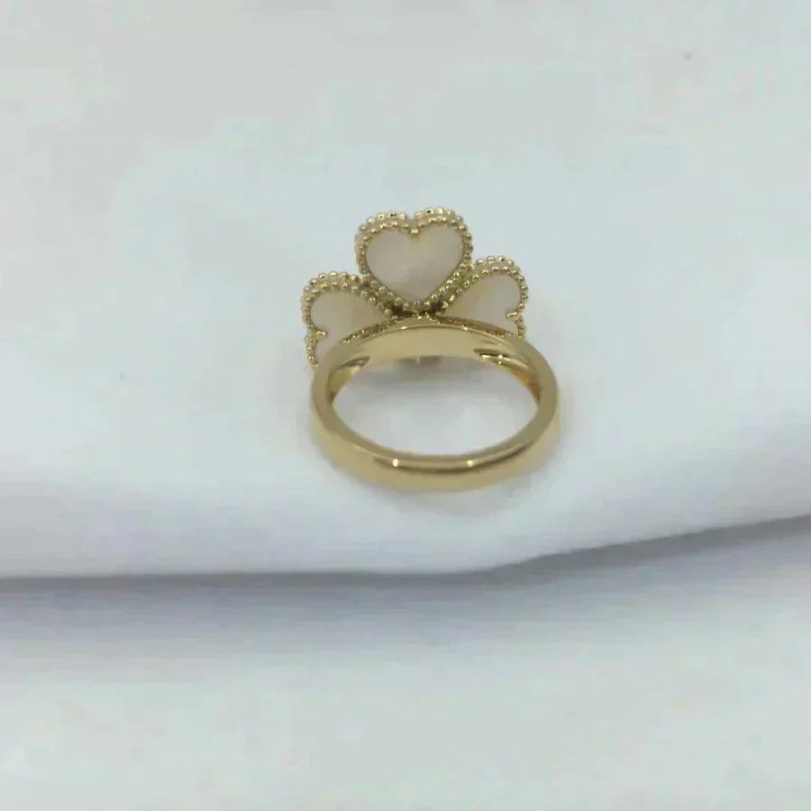 [Basjewels]SWEET CLOVER WHITE MOP RING