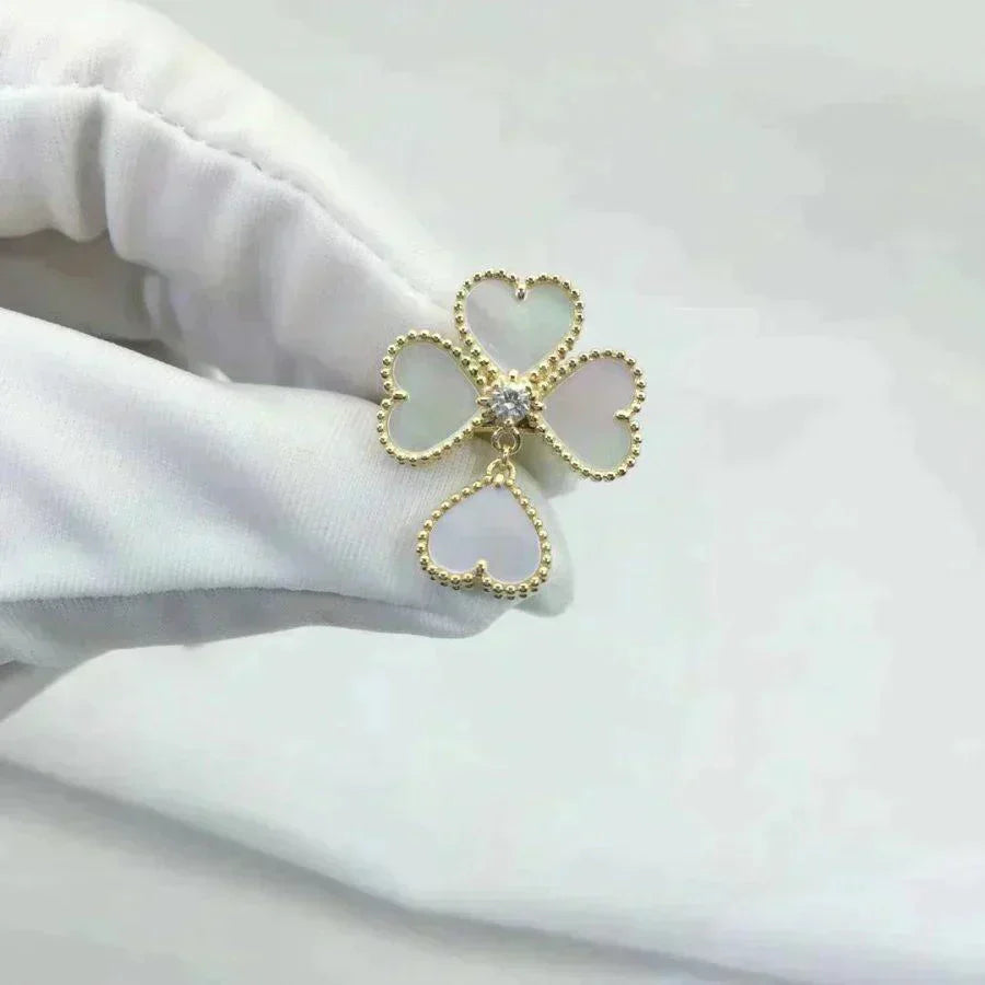 [Basjewels]SWEET CLOVER WHITE MOP RING