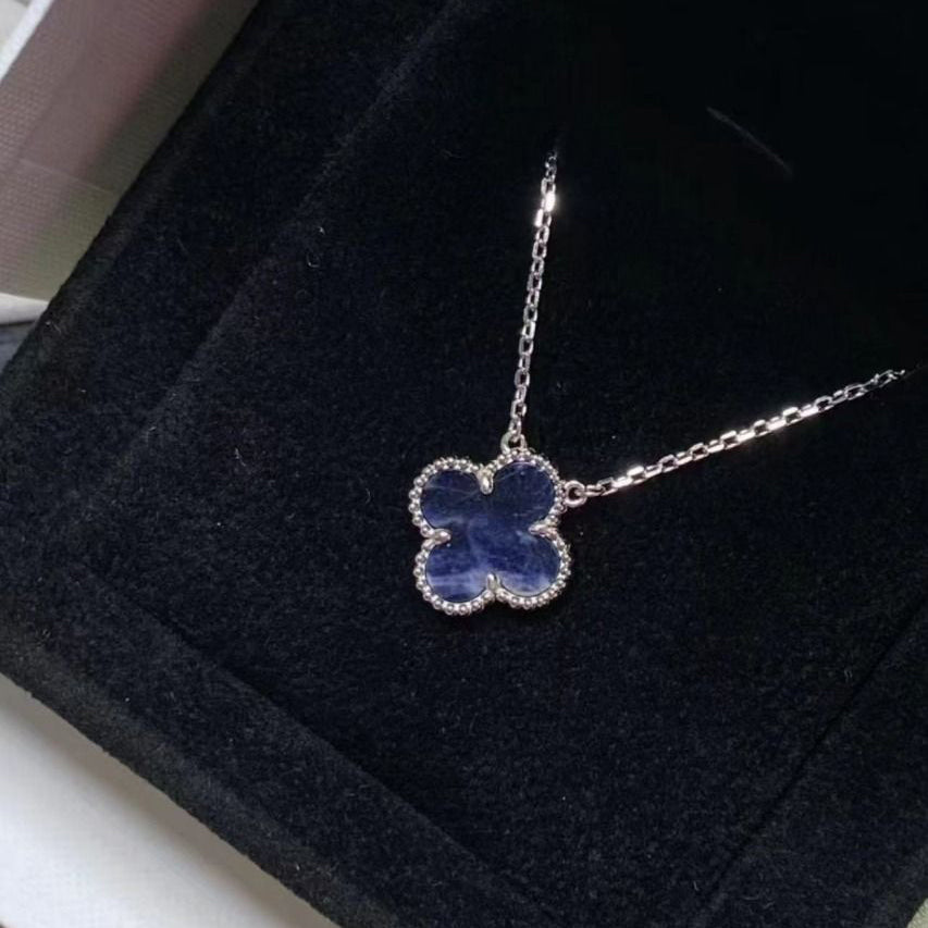 [basloveJW]CLOVER 15MM PIETERSITE NECKLACE SILVER
