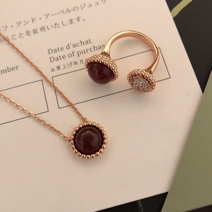 [Basjewels]PERLEE COULEURS DIAMOND ROSE GOLD BETWEEN THE FINGER RING