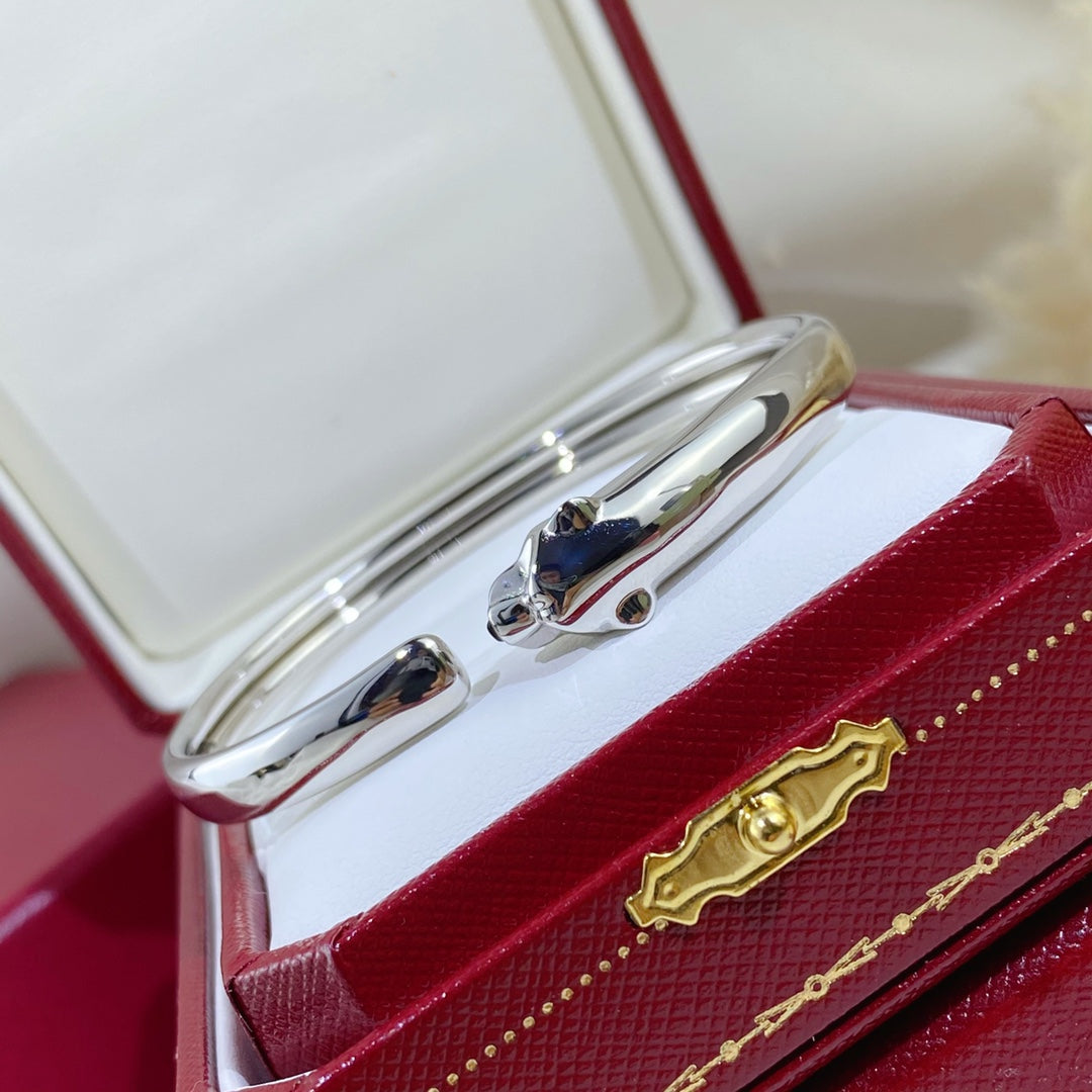 [baslovejewels]PANTHERE SILVER OPEN BRACELET