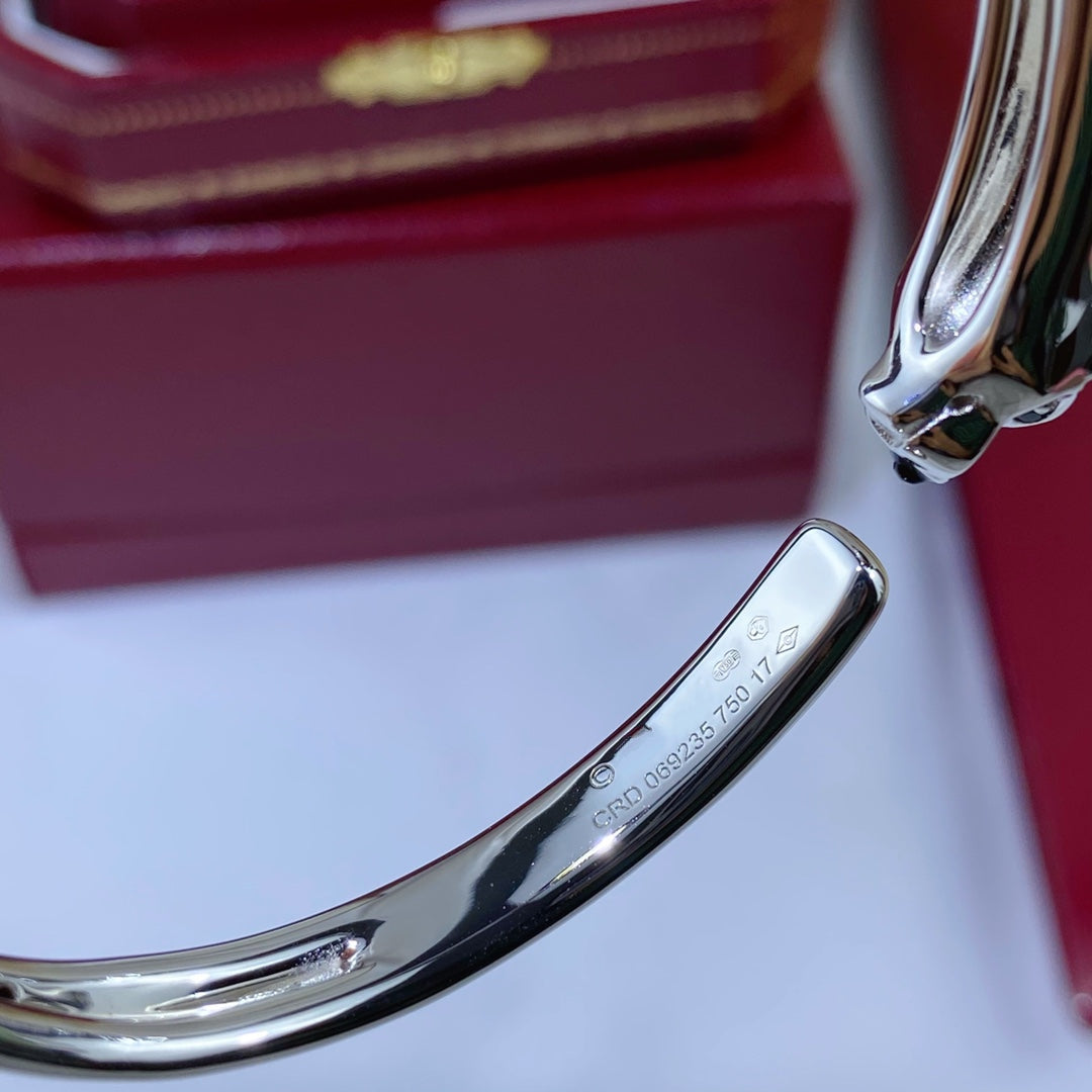 [baslovejewels]PANTHERE SILVER OPEN BRACELET