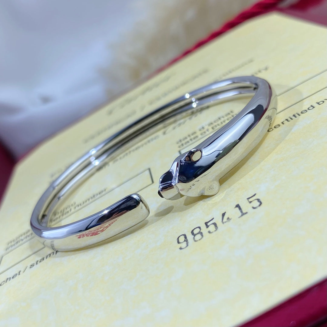 [baslovejewels]PANTHERE SILVER OPEN BRACELET