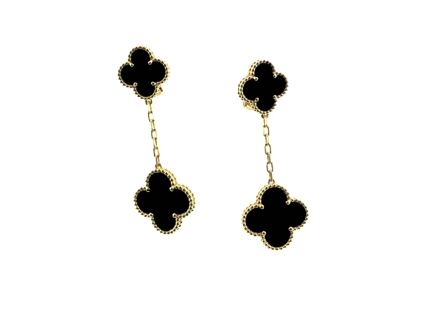 [Basjewels]CLOVER 2 MOTIFS  EARRINGS (MULTIPLE CHOICESC