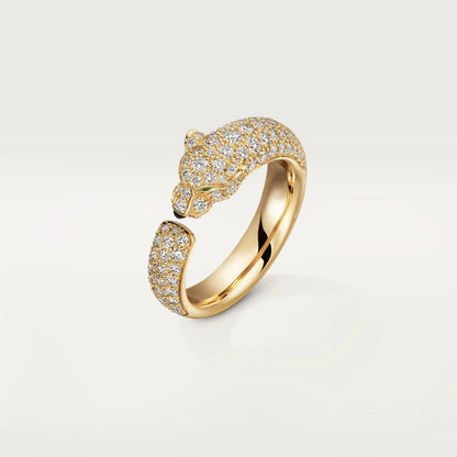 [Basjewels]PANTHERE PINK GOLD DIAMOND RING