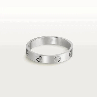 [Basjewels]LOVE RING 4MM 1 DIAMOND SILVER