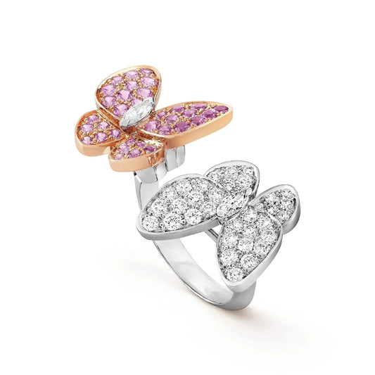 [baslovejewels]TWIN BUTTERFLY DIAMOND RING